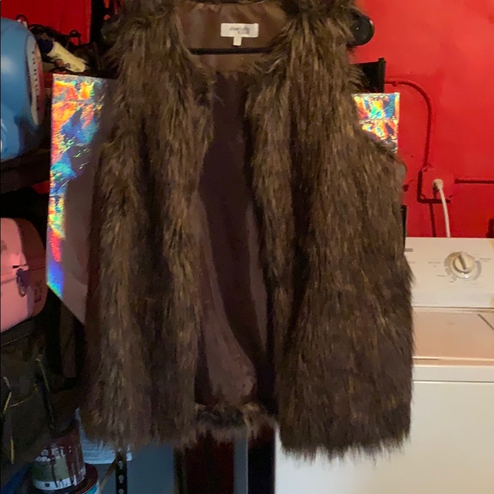 Brown Faux Fur Vest